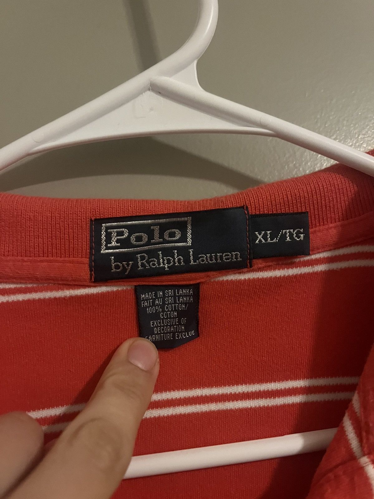 Polo Ralph Lauren Ralph lauren red and white striped polo Size US XL / EU 56 / 4 - 3 Thumbnail