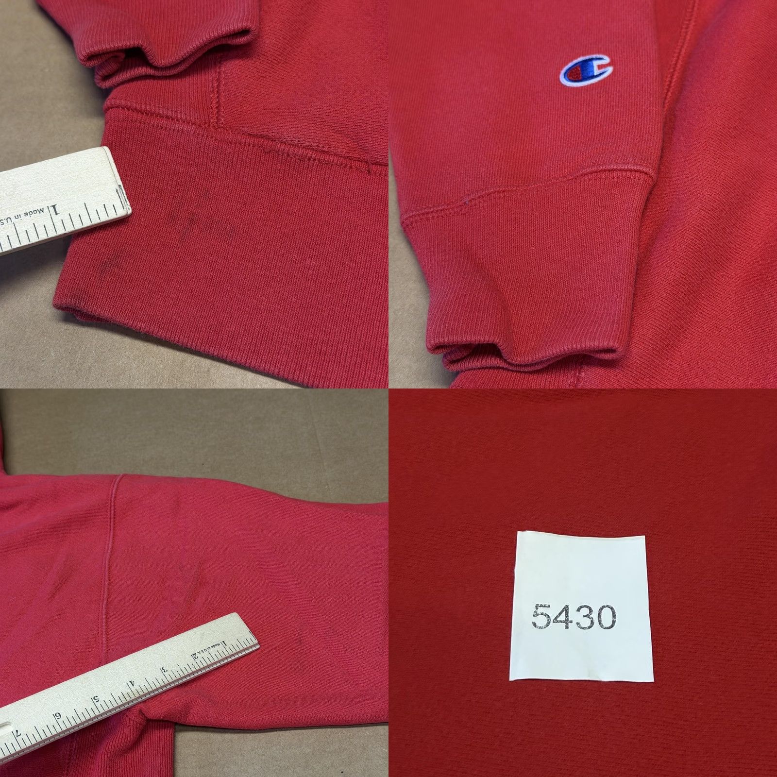 Champion VINTAGE Champion Reverse Weave Hoodie Mens Large Red Pullover Fleece Script Logo Graphic Size US L / EU 52-54 / 3 - 9 Thumbnail