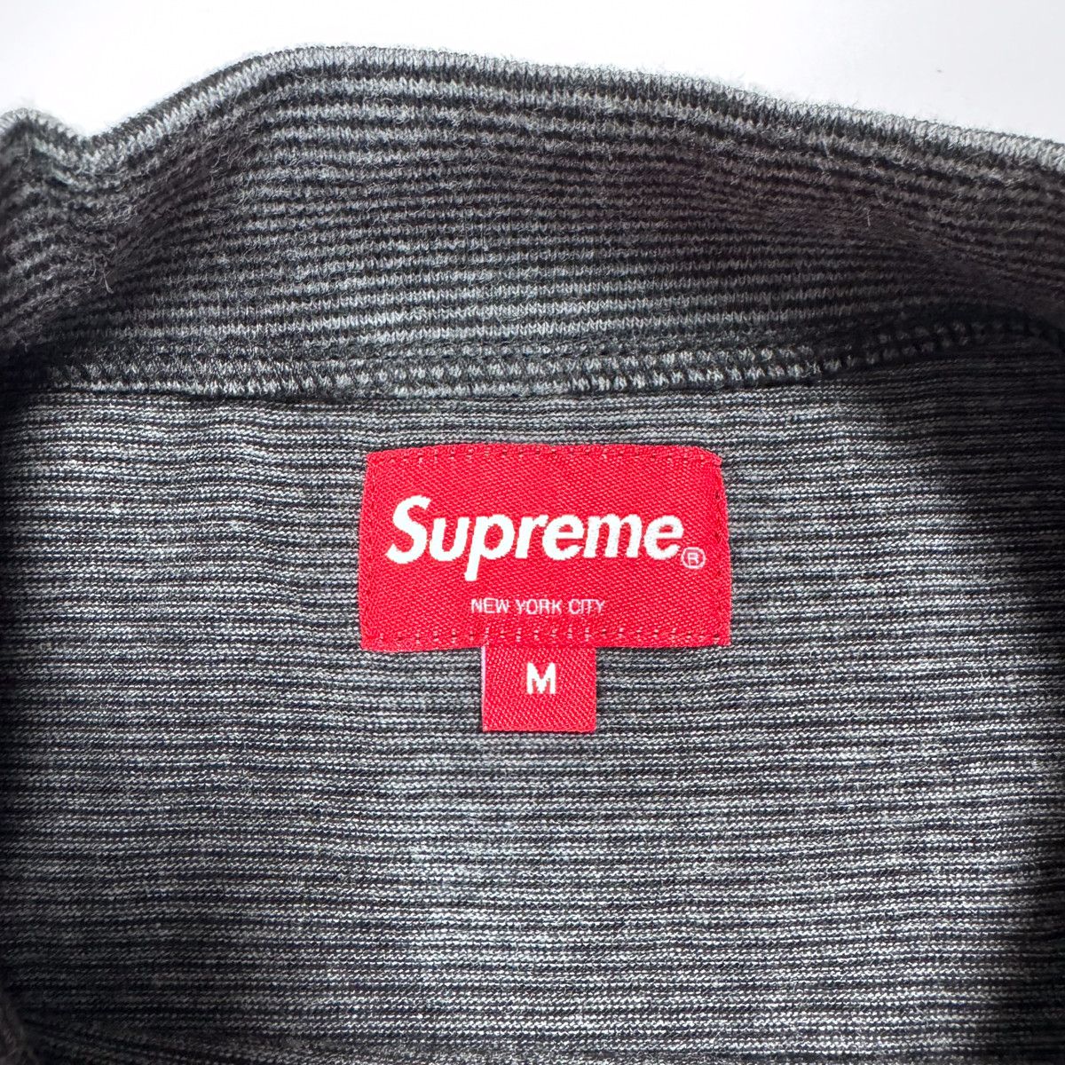 Supreme SUPREME MICRO STRIPE MOCK NECK T-SHIRT Size US M / EU 48-50 / 2 - 3 Thumbnail