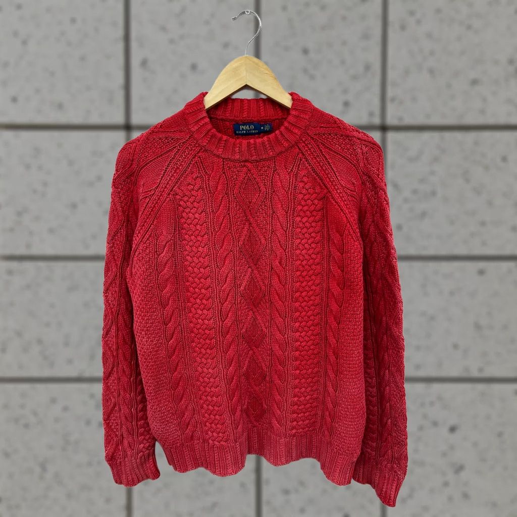 Polo Ralph Lauren Polo Ralph Lauren Sweater Mens M Red Knit Garment Dyed Pullover Men Size Size US M / EU 48-50 / 2 - 1 Thumbnail