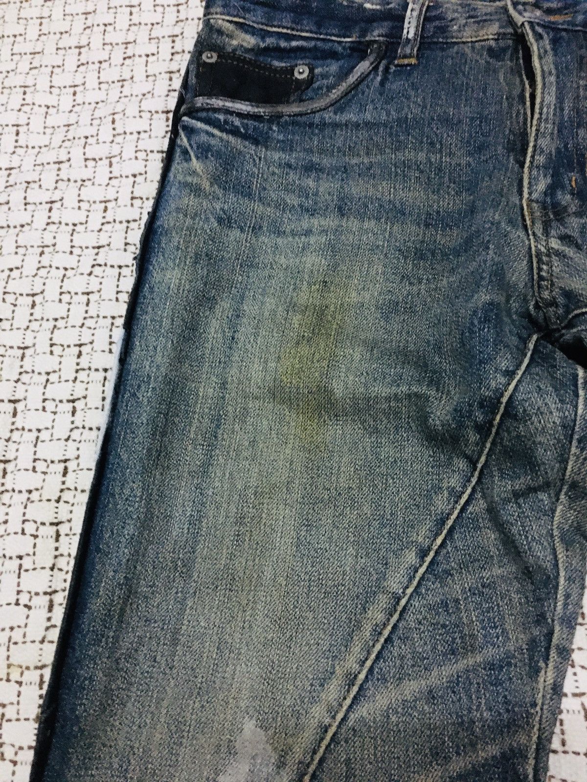 Morgan Homme Morgan Homme Distressed Spiral Cut Jeans (Y01) Size US 32 / EU 48 - 18 Thumbnail