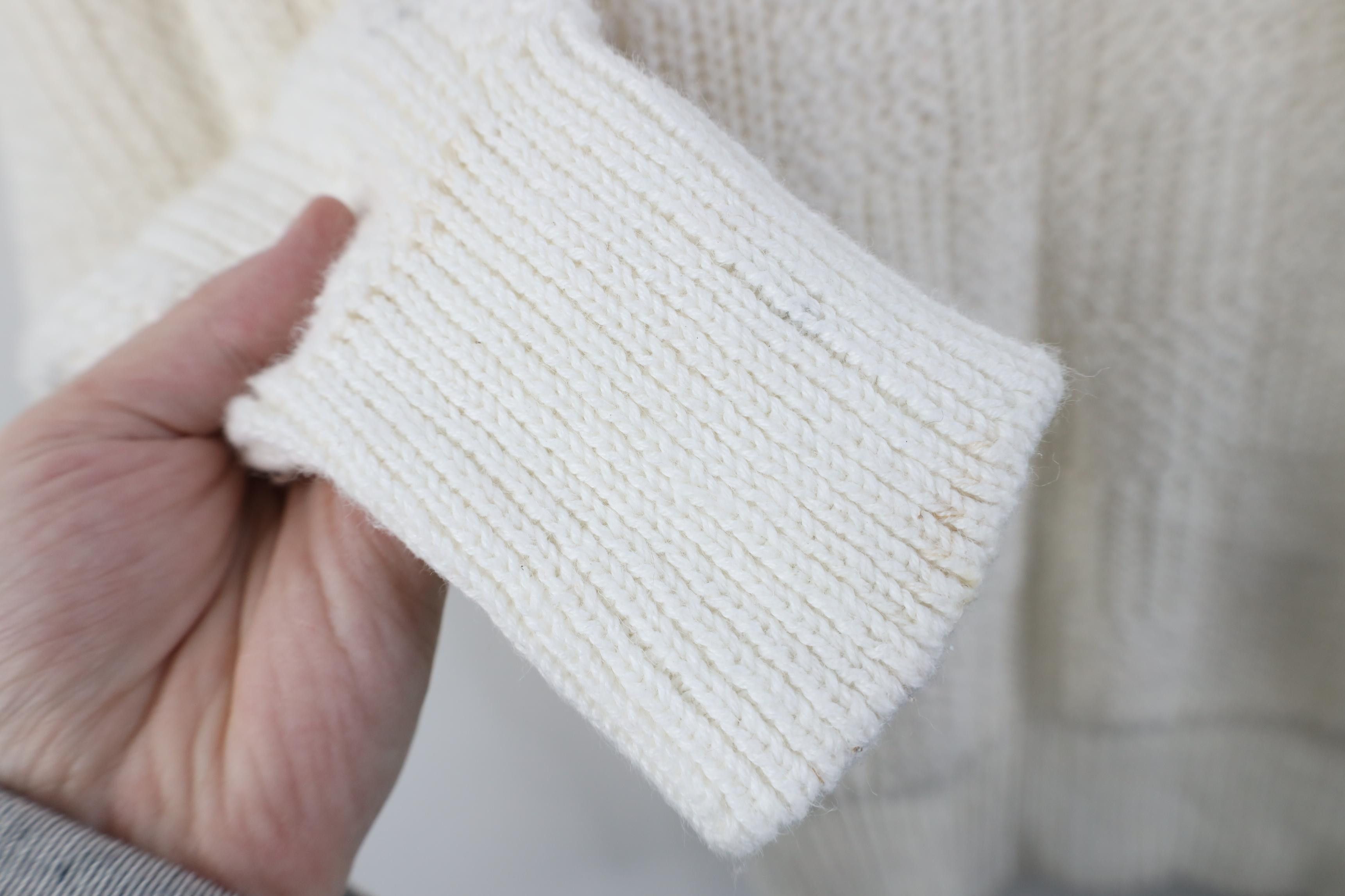 Vintage Vintage 90s Streetwear Ribbed Knit Crewneck Sweater White Size XL / US 12-14 / IT 48-50 - 6 Thumbnail