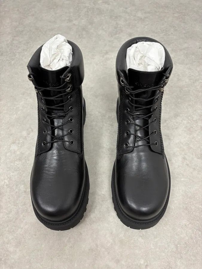 Givenchy Givenchy 4G Storm Calf Leather Black Lace Up Boots Size US 13 / EU 46 - 2 Thumbnail
