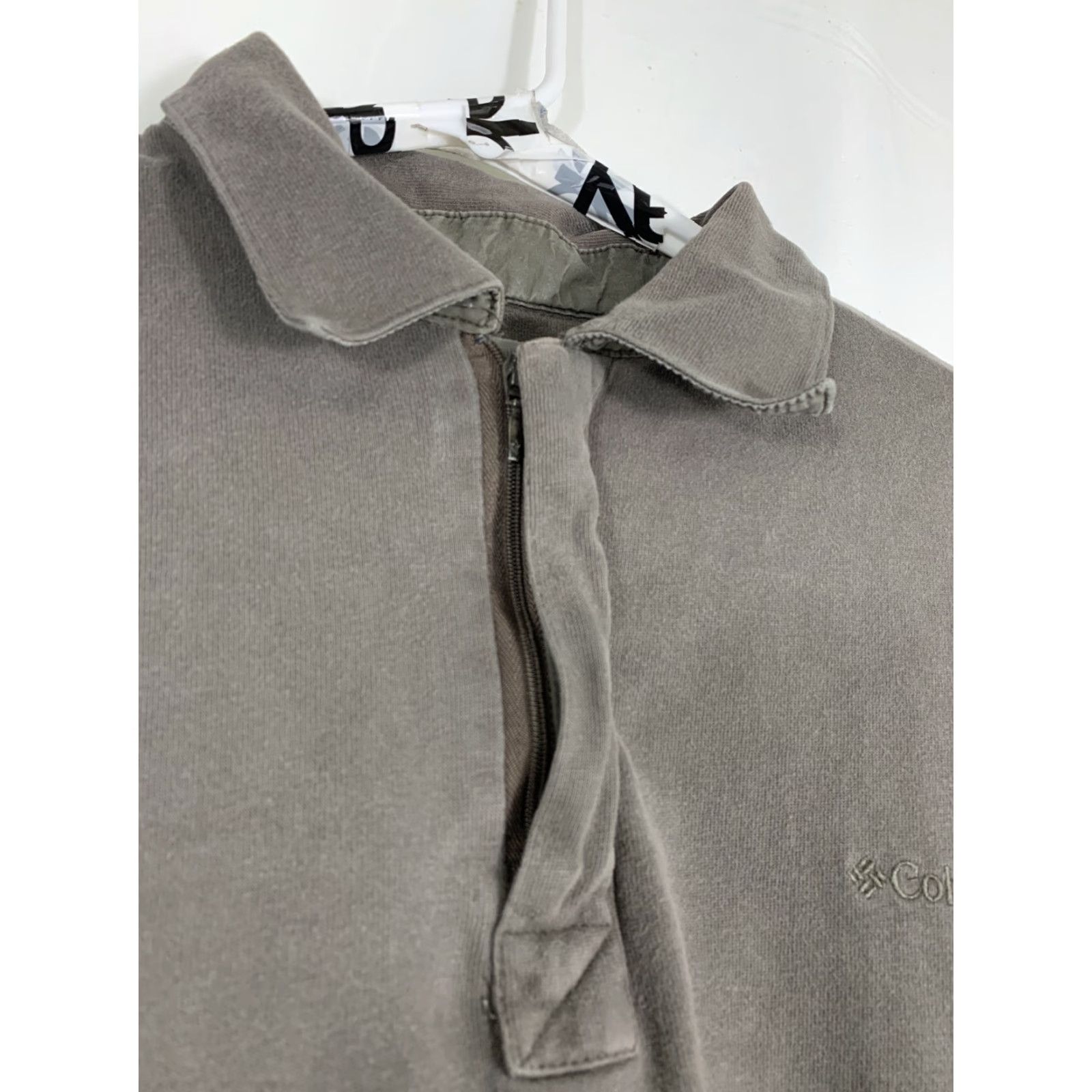 Vintage Columbia Sweatshirt 1/4 Zip Pullover Men XL Taupe Outdoor Winter Hiking Cotton Size US XL / EU 56 / 4 - 5 Thumbnail