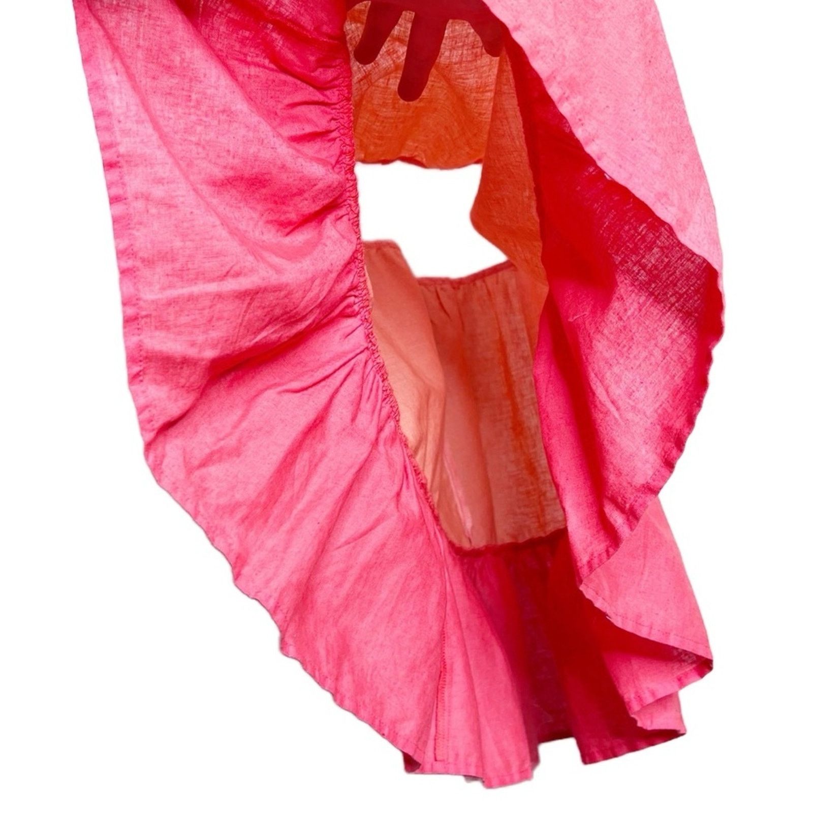 St. Johns Bay New with Tag St. John's Bay Women's Linen Ruffle Mini Dress Size M / US 6-8 / IT 42-44 - 7 Thumbnail