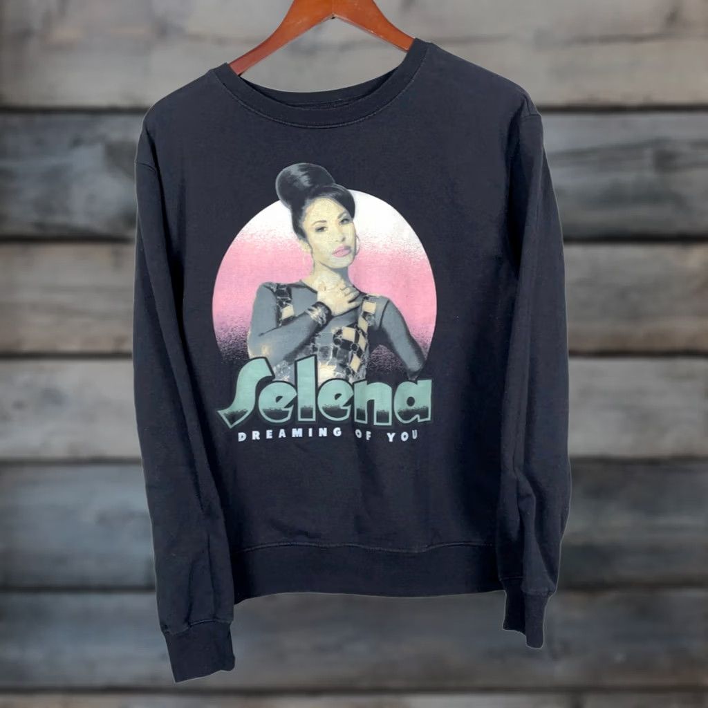 Vintage Selena Sweatshirt Women's XL Black Dreaming of You Official Product Graphic Print Pullover 90s Music Retro Size XL / US 12-14 / IT 48-50 - 1 Thumbnail