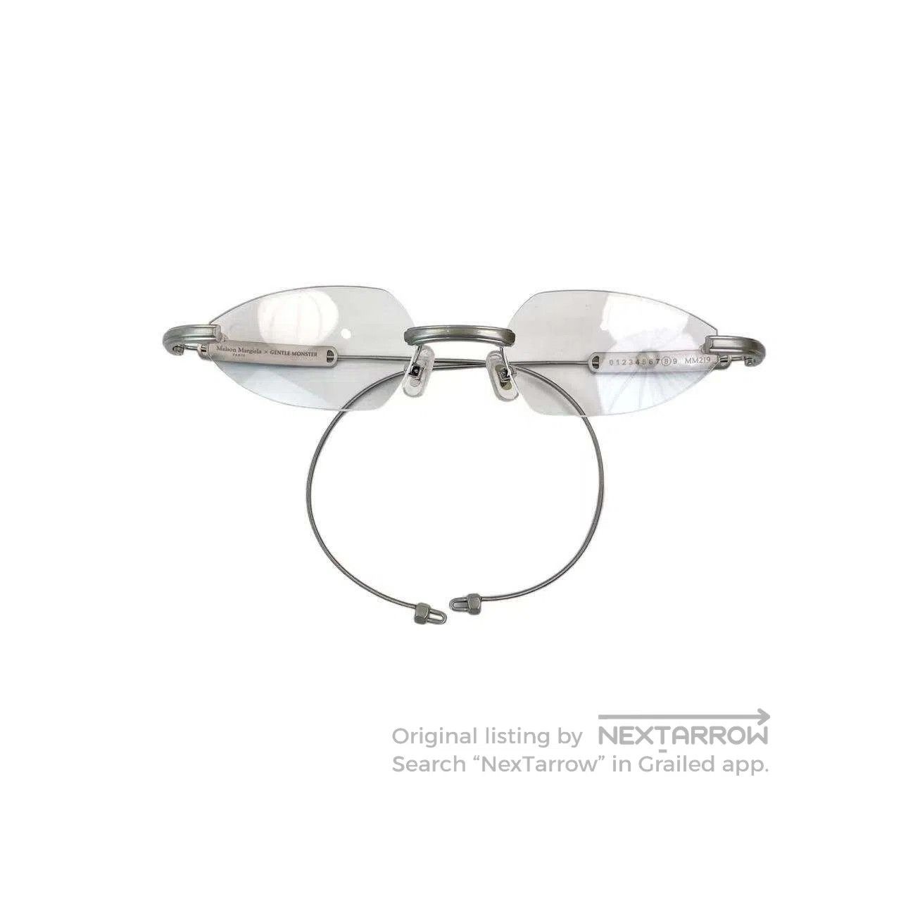 Maison Margiela Maison Margiela GM co-branded oval logo glasses| Size ONE SIZE - 4 Thumbnail
