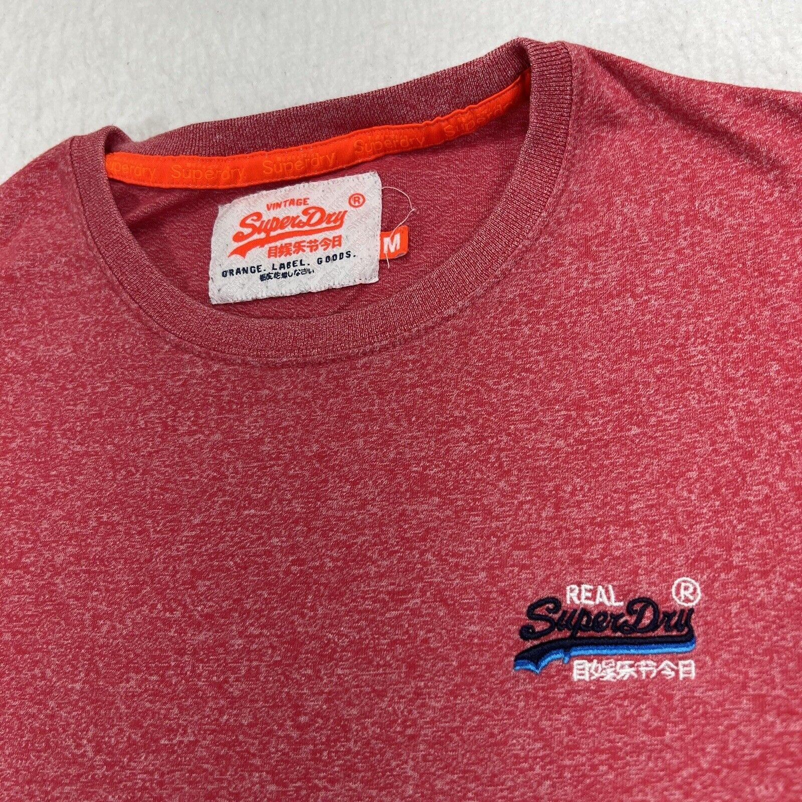 Superdry SuperDry Orange Label Medium Light Red Pink Logo T Shirt Size US M / EU 48-50 / 2 - 2 Thumbnail