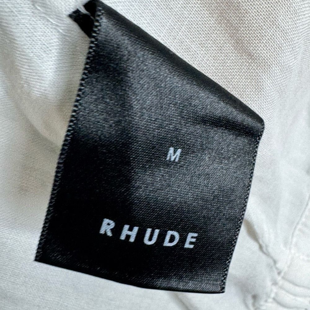 Rhude Rhude Linen Cuban Shirt White Yellow Green Men’s Size Medium Size US M / EU 48-50 / 2 - 5 Thumbnail