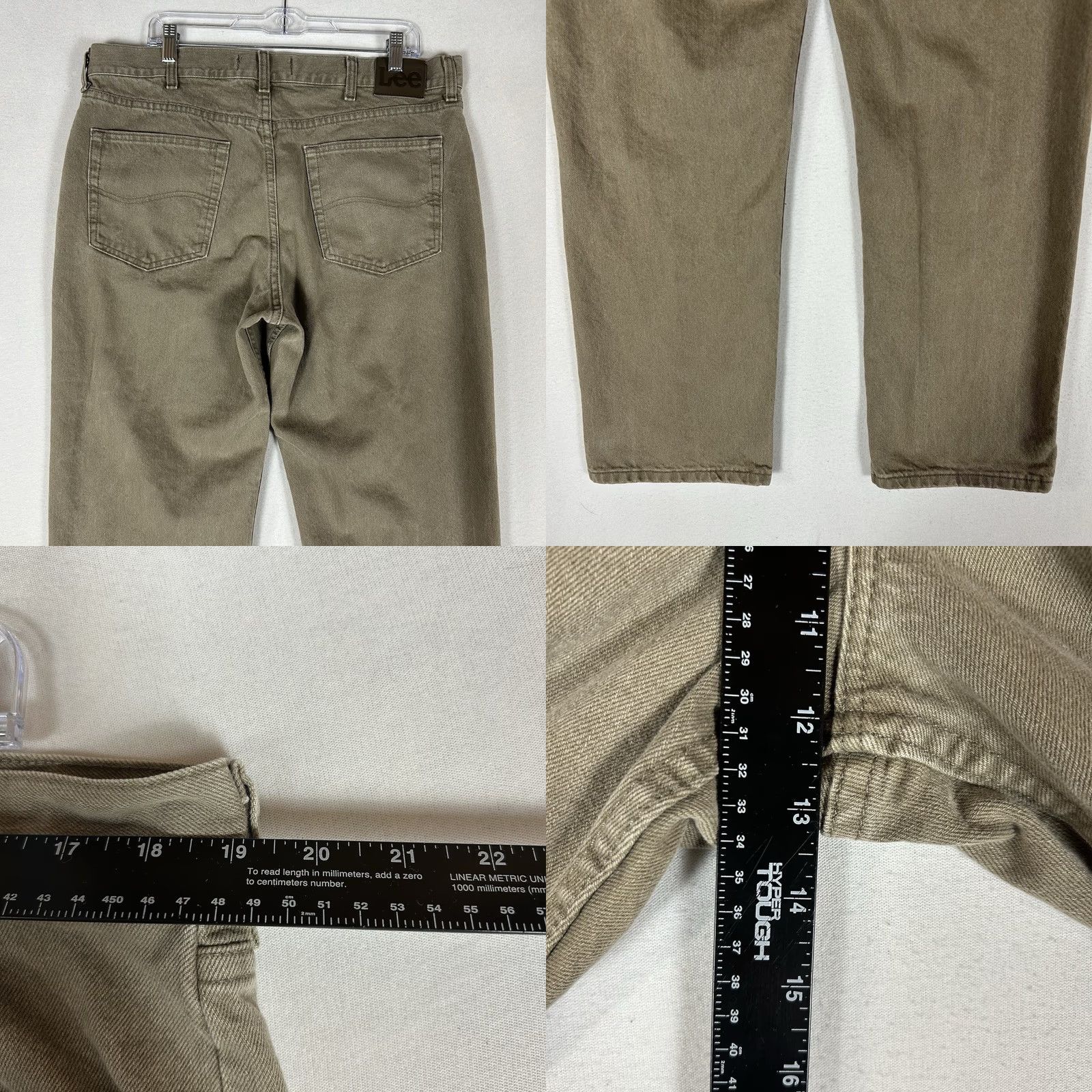 Lee Lee Chino Pants Regular Fit Straight Leg 38x29 Beige 100% Cotton Men Size US 38 / EU 54 - 8 Thumbnail