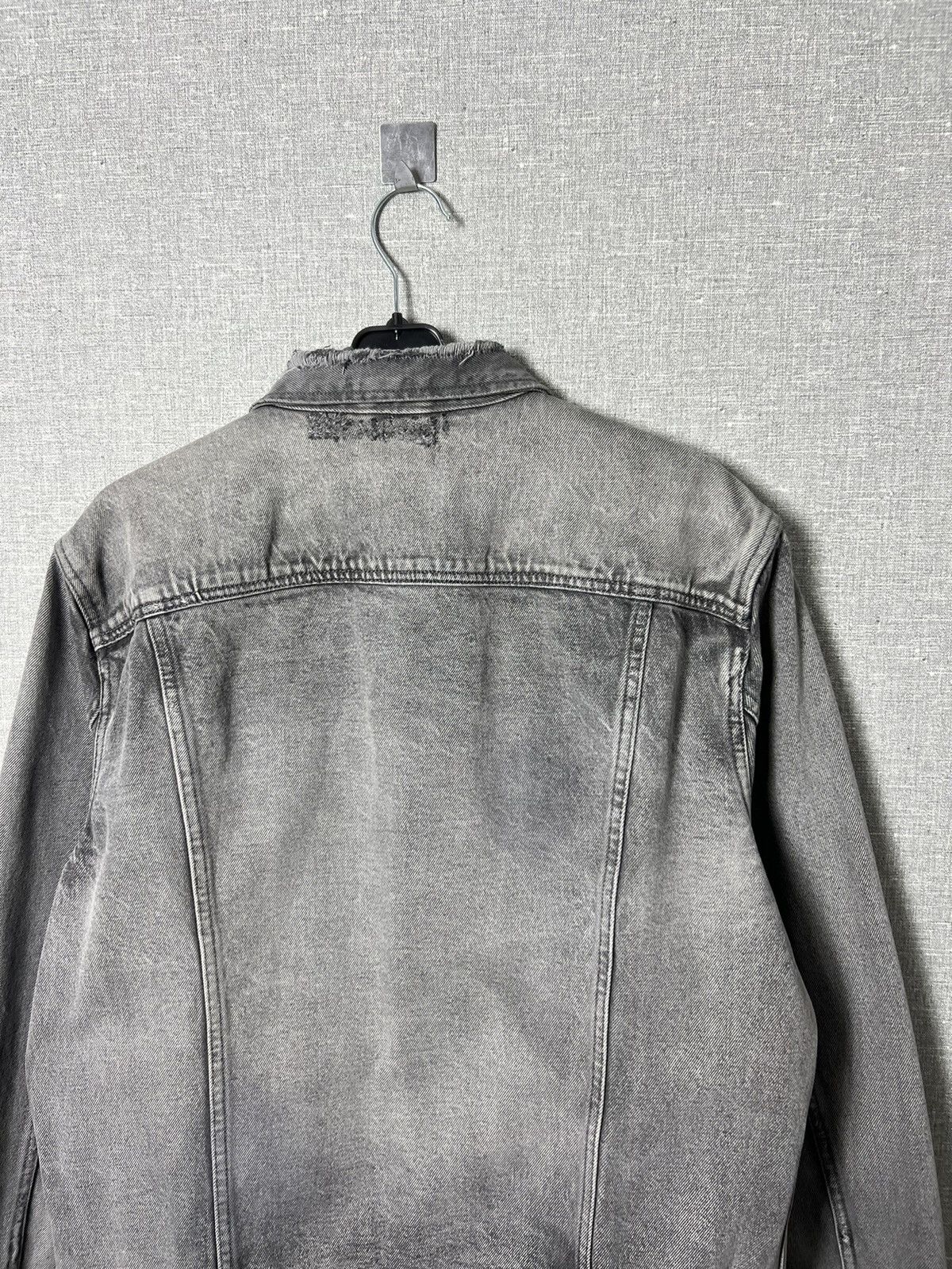 All Saints Bohmer Distressed Denim Jean Jacket Size M