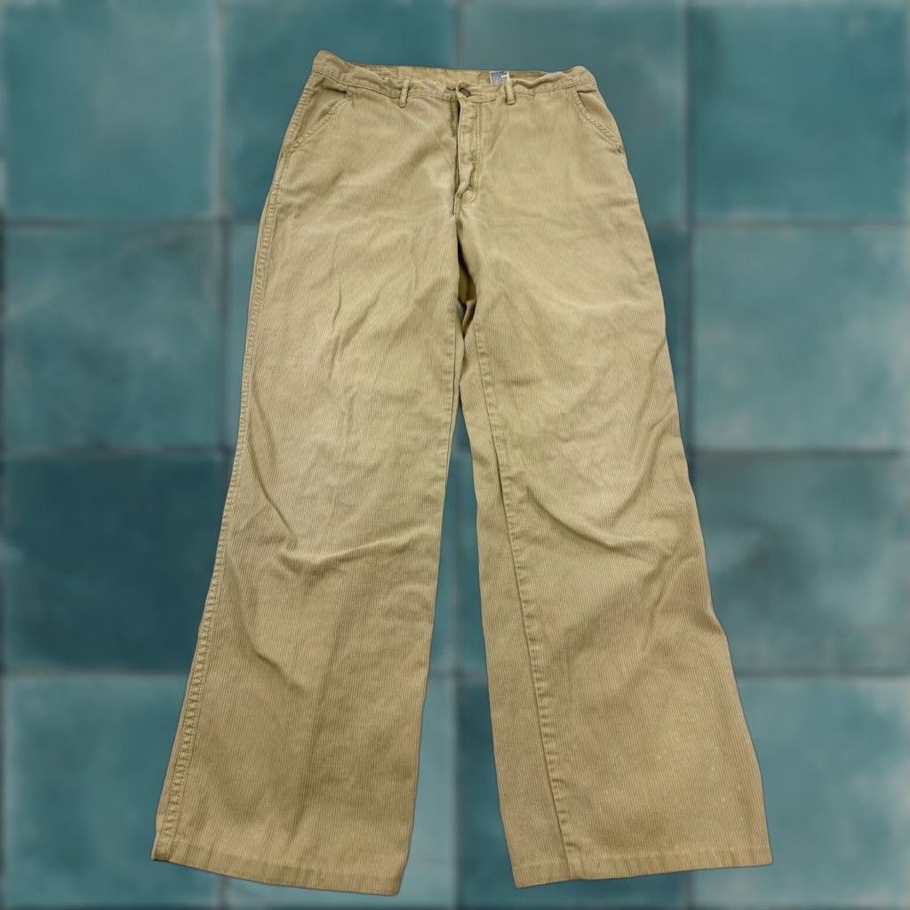 Vintage VINTAGE Brittania Pants Womens 36L Brown Corduroy High Rise Straight Leg Chino Casual Men/Women? Size 25" / US 0 / IT 36 - 1 Thumbnail