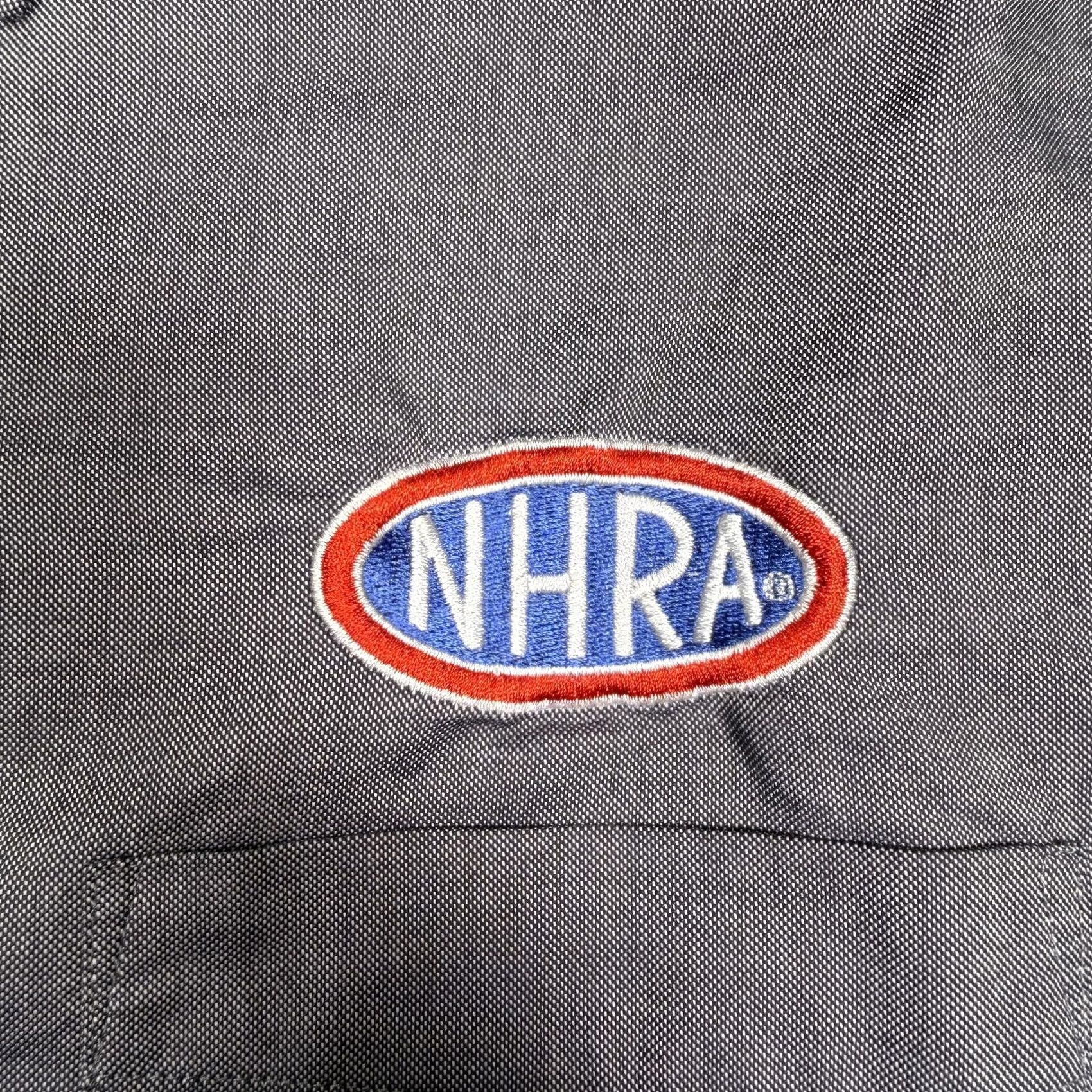 Port Authority Port Authority Shirt Mens Large Gray NHRA Embroidered Short Sleeve Button-Up Size US L / EU 52-54 / 3 - 2 Thumbnail