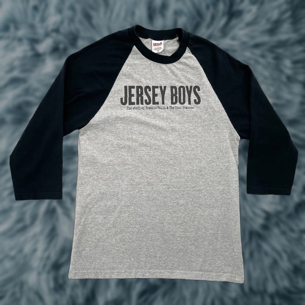 Anvil Jersey Boys Shirt Adult Small Gray Black Raglan Broadway Musical Theater Mens S Size US S / EU 44-46 / 1 - 1 Thumbnail