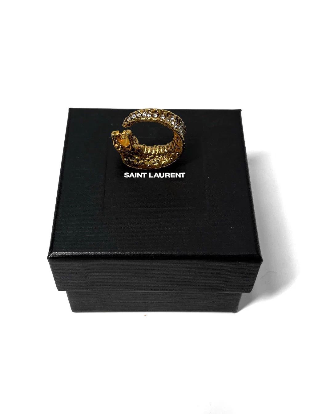Saint Laurent Paris SLP 22SS Pave Cobra Brass Ring Size 6 Size ONE SIZE - 5 Thumbnail