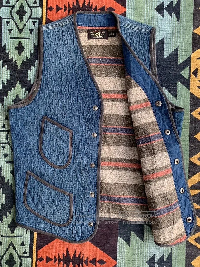 RRL Ralph Lauren RRL Ralph Lauren Indigo blanket-lined vest Size US XS / EU 42 / 0 - 5 Thumbnail