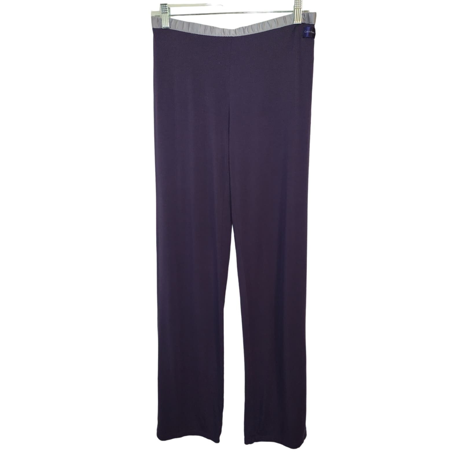 Calvin Klein Calvin Klein Womens Lounge Pants Straight Leg Purple Small Size ONE SIZE - 1 Thumbnail