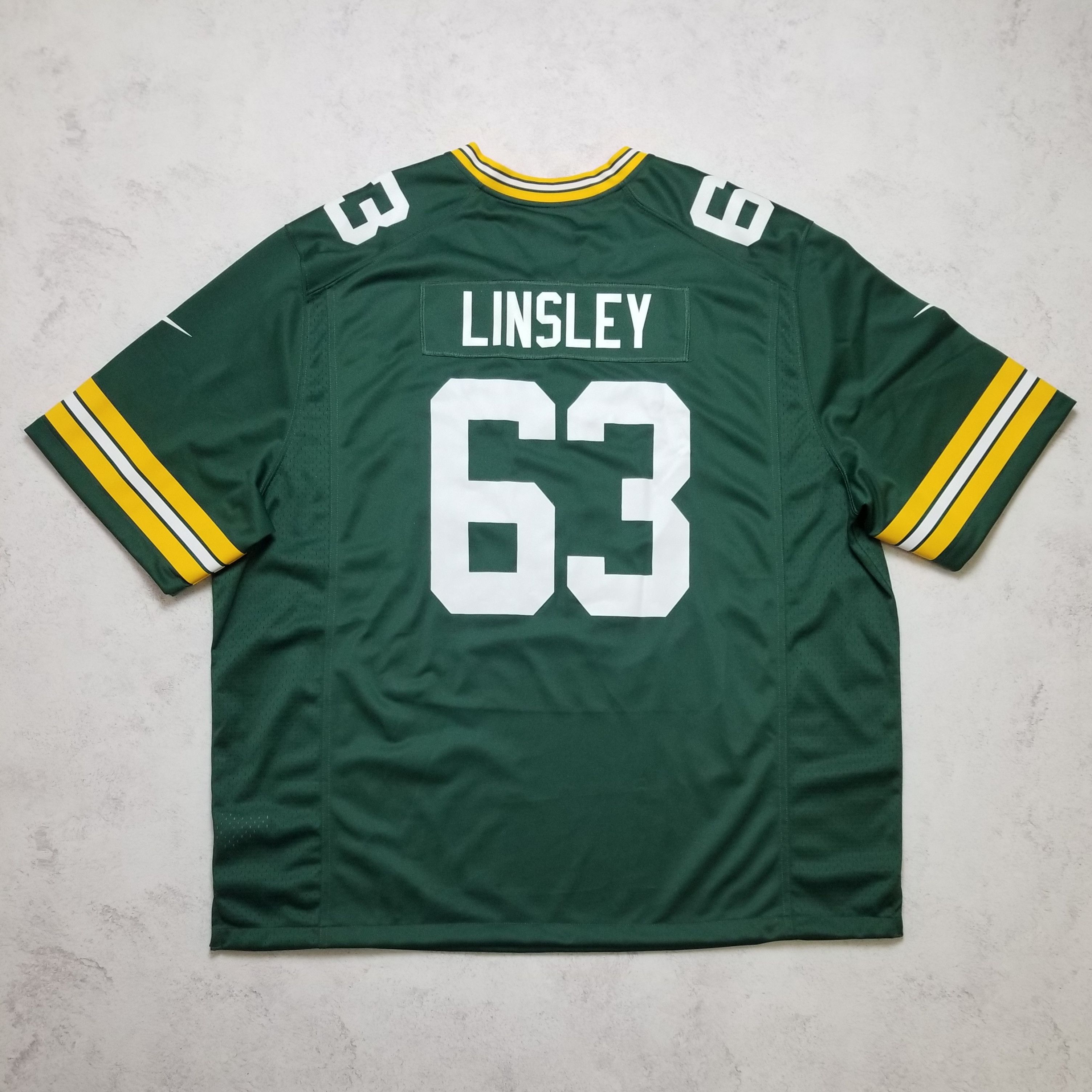 Nike Green Bay Packers #63 Linsley NFL Jersey Men's Size 4XL Size US XXL / EU 58 / 5 - 3 Thumbnail