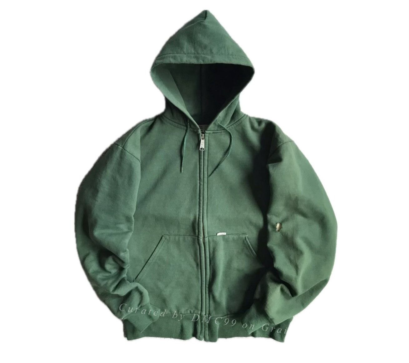 Vintage Vintage Carhartt 1990s 868 Green Zip Hoodie Size US L / EU 52-54 / 3 - 1 Thumbnail