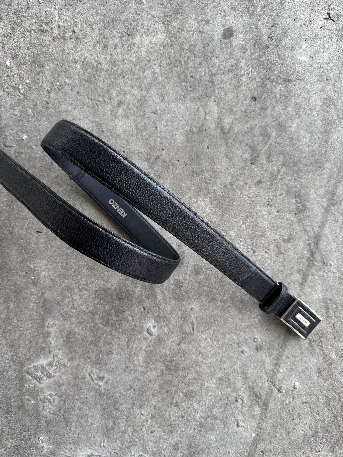Kenzo Kenzo Black Leather Belt Size ONE SIZE - 2 Thumbnail