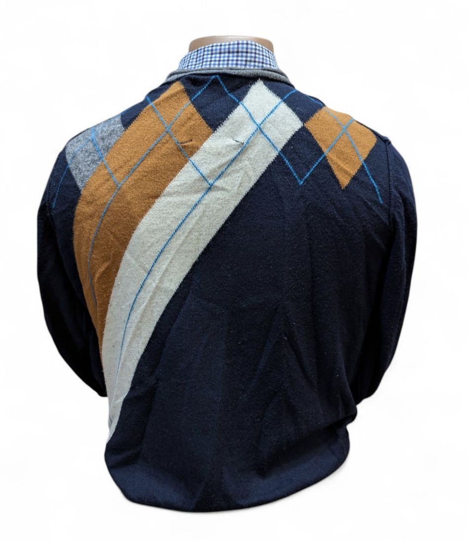 Diesel DIESEL Argyle Diamond Inside-Out Seams Cardigan Size US M / EU 48-50 / 2 - 14 Thumbnail