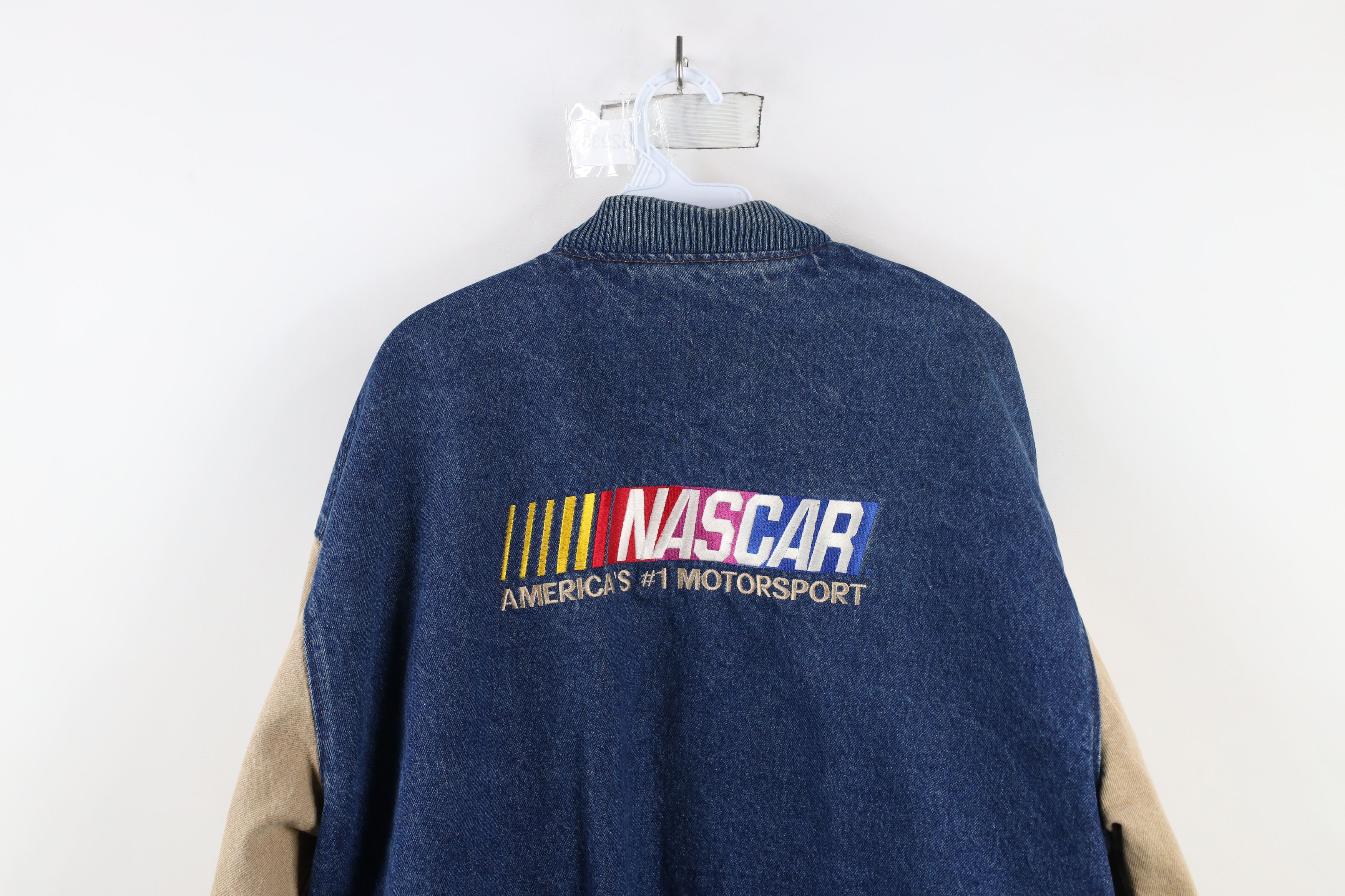 Vintage Vintage 90s Y2K NASCAR Denim Jean Varsity Bomber Jacket USA Size US L / EU 52-54 / 3 - 14 Thumbnail