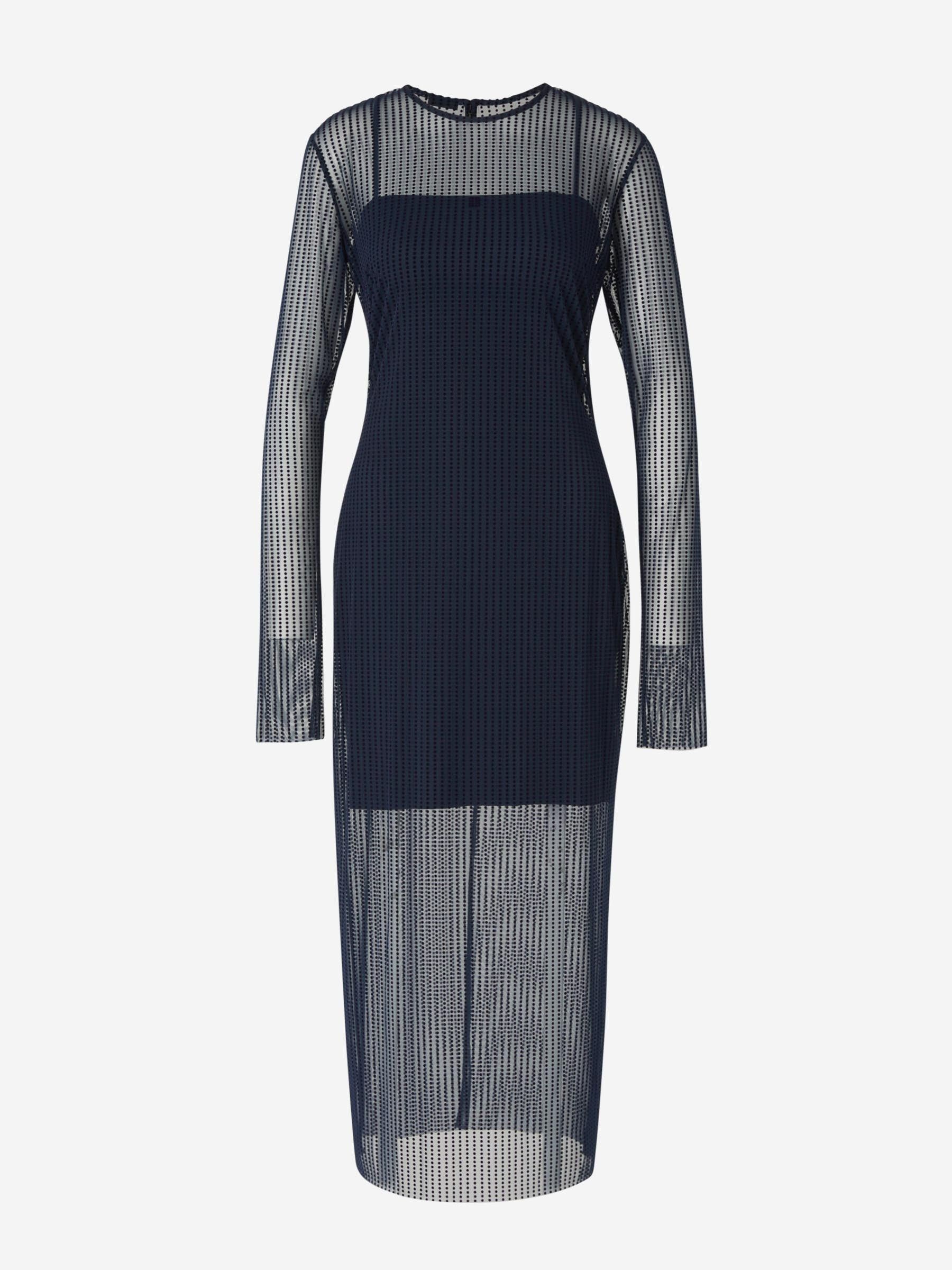 Givenchy o1w1db10325 Long Tulle Dress in Navy Size M / US 6-8 / IT 42-44 - 1 Thumbnail