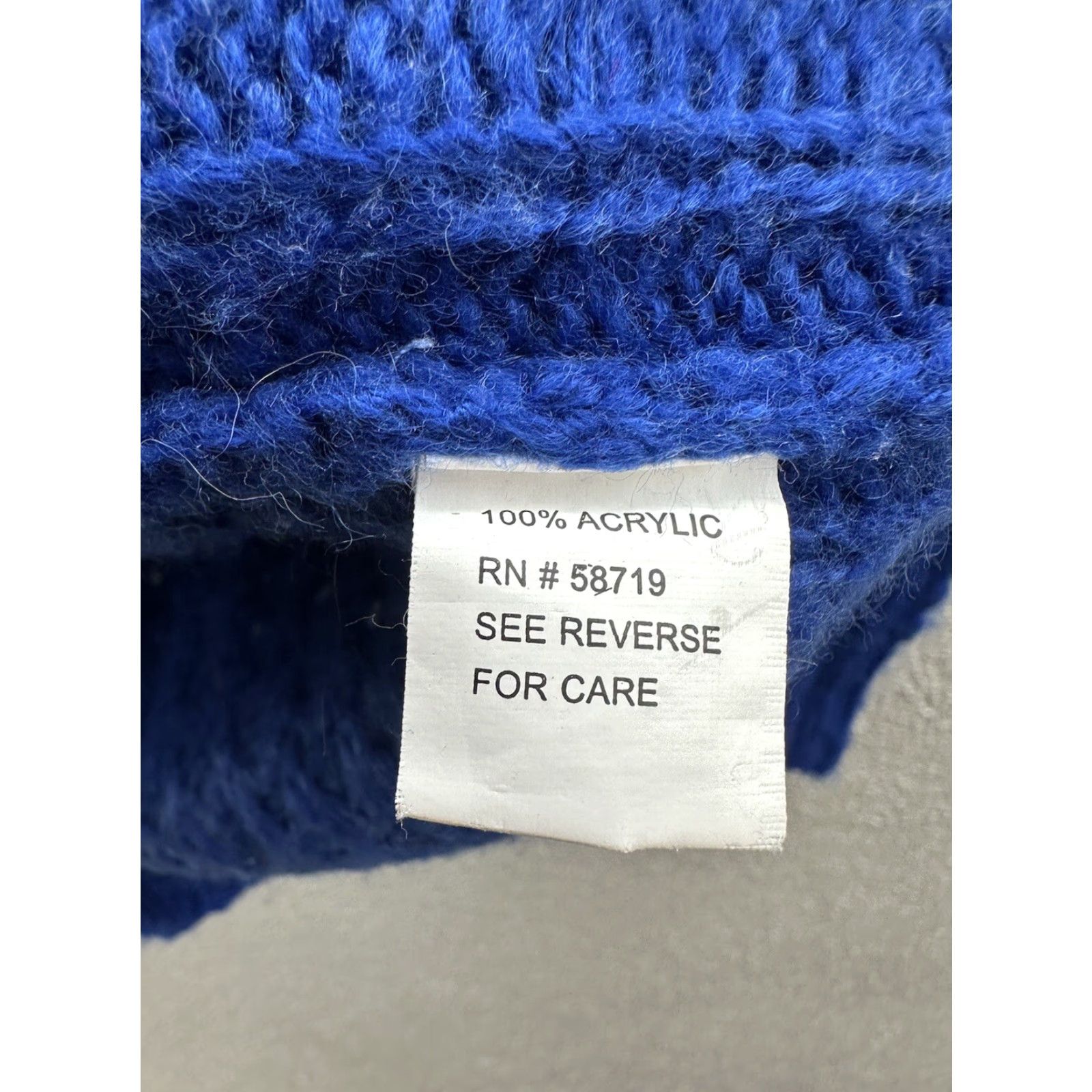 Vintage NY Collection Womens Sweater Petite Large Blue Knit Pullover Round Neck Long Sleeve Solid Regular Collarless Size L / US 10 / IT 46 - 5 Thumbnail