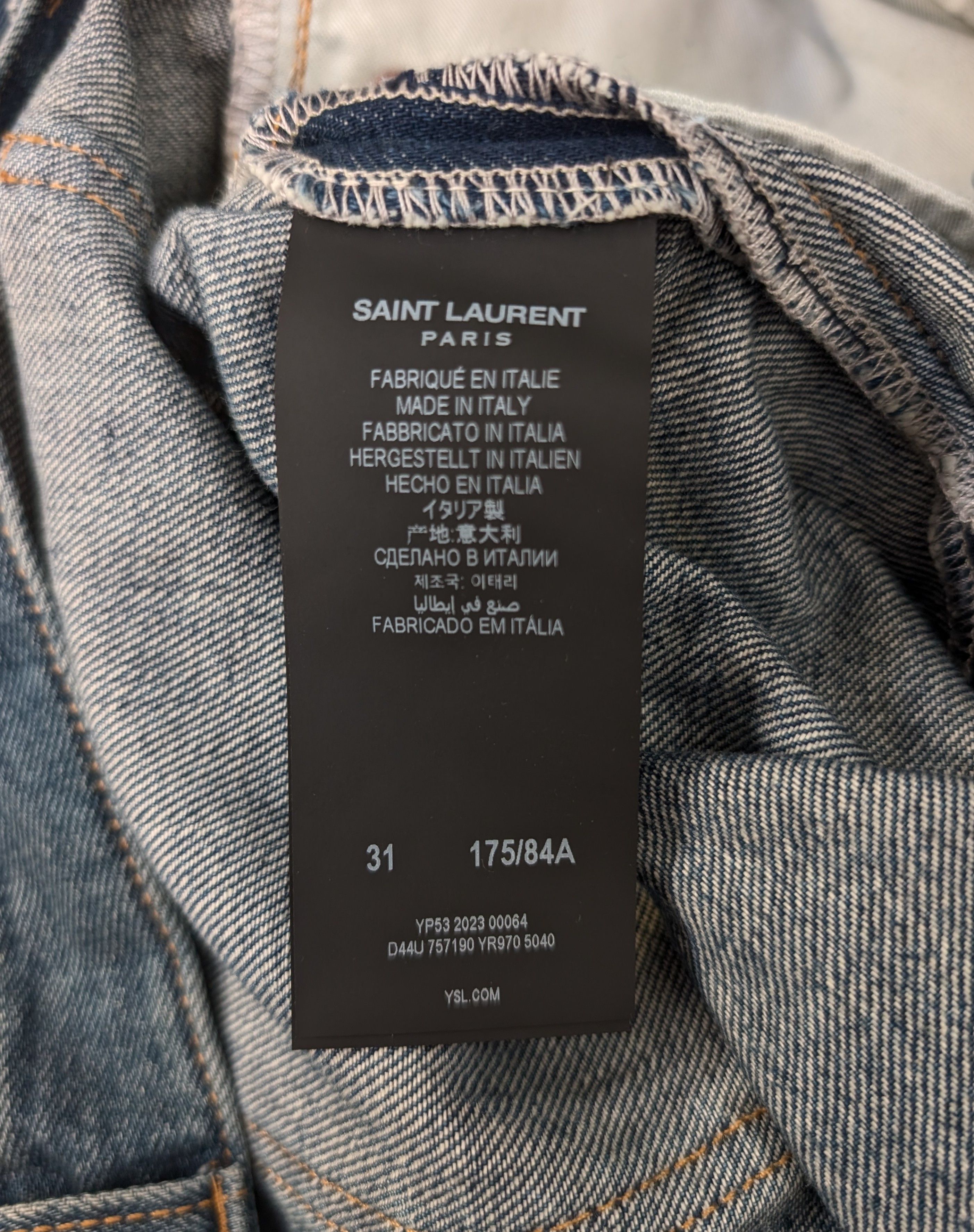 Saint Laurent Paris Saint Laurent men's straight-fit jeans Size US 31 - 7 Thumbnail