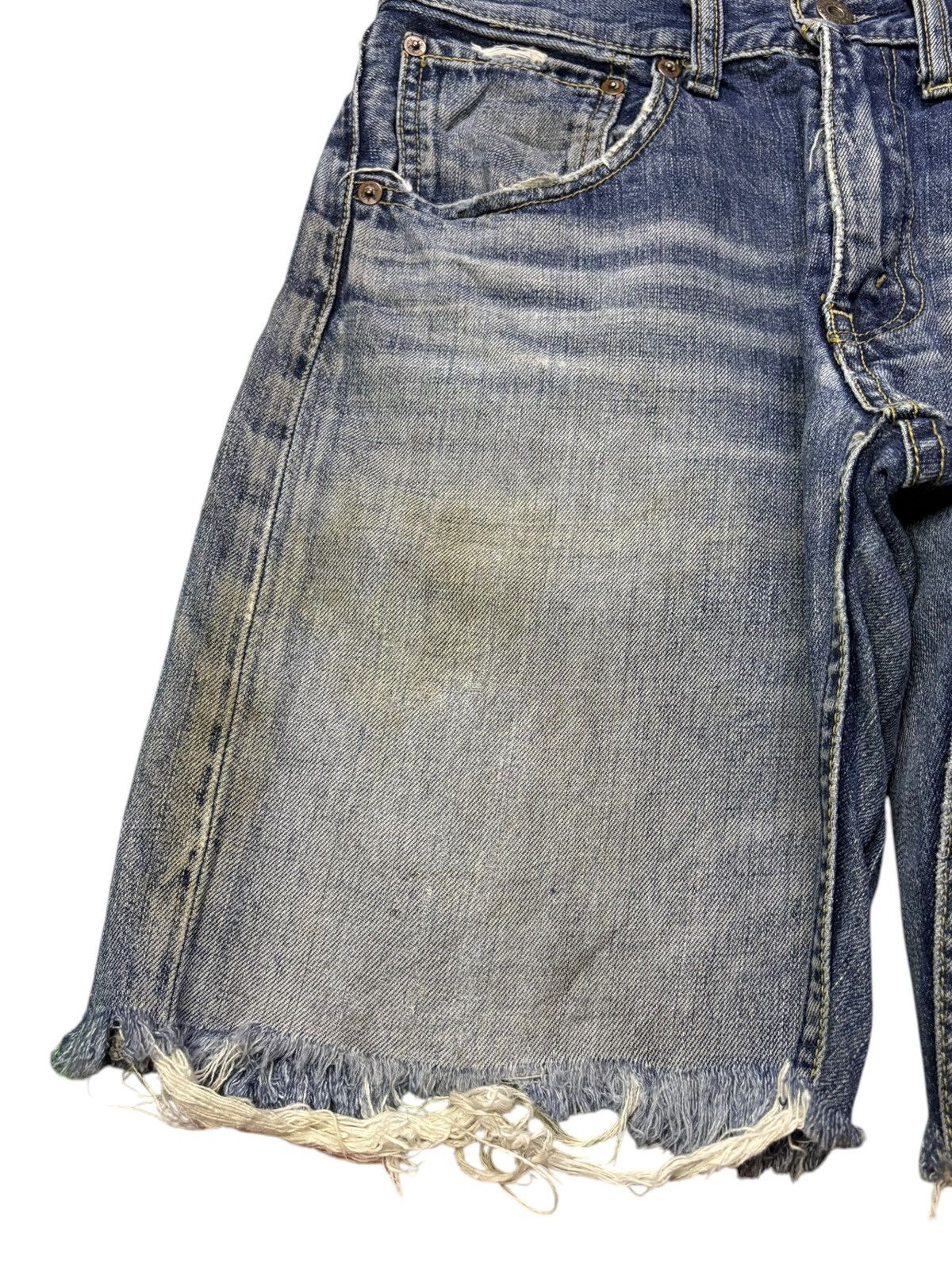 Levi's Vintage 90s Levis 503 Rusty Wash Distressed Baggy Jean Short Size US 29 - 8 Thumbnail