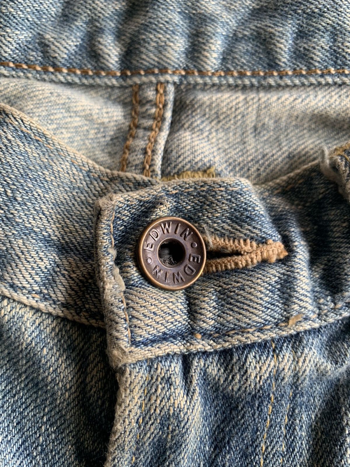 Edwin VINTAGE EDWIN SELVEDGE 505Z FADED&RUSTY DISTRESSED DENIM Size US 30 / EU 46 - 15 Thumbnail