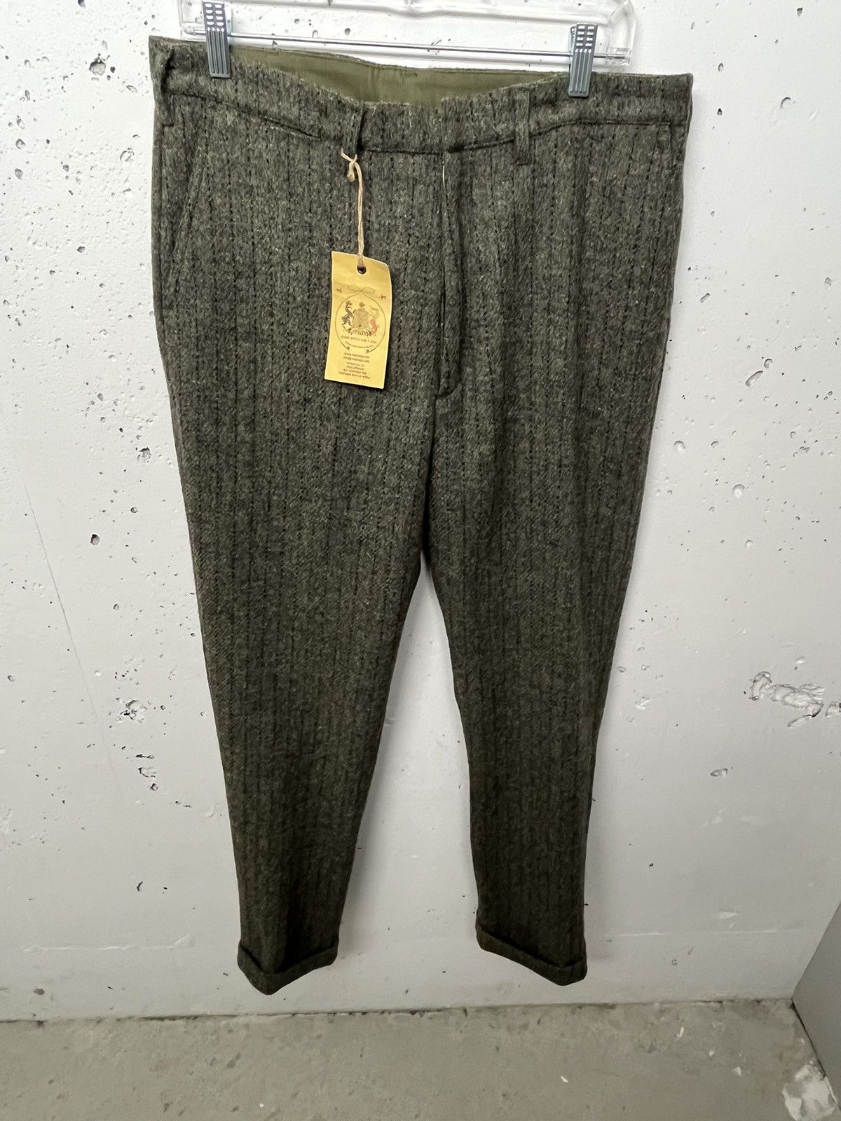 Monitaly Monitaly Harris tweed wool pants new Size US 32 / EU 48 - 1 Thumbnail