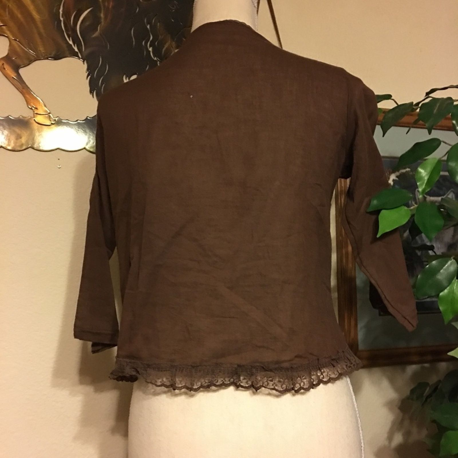 Other Ibaze handmade Bolero Shrug shells/wood beads NWT Size S / US 4 / IT 40 - 4 Thumbnail