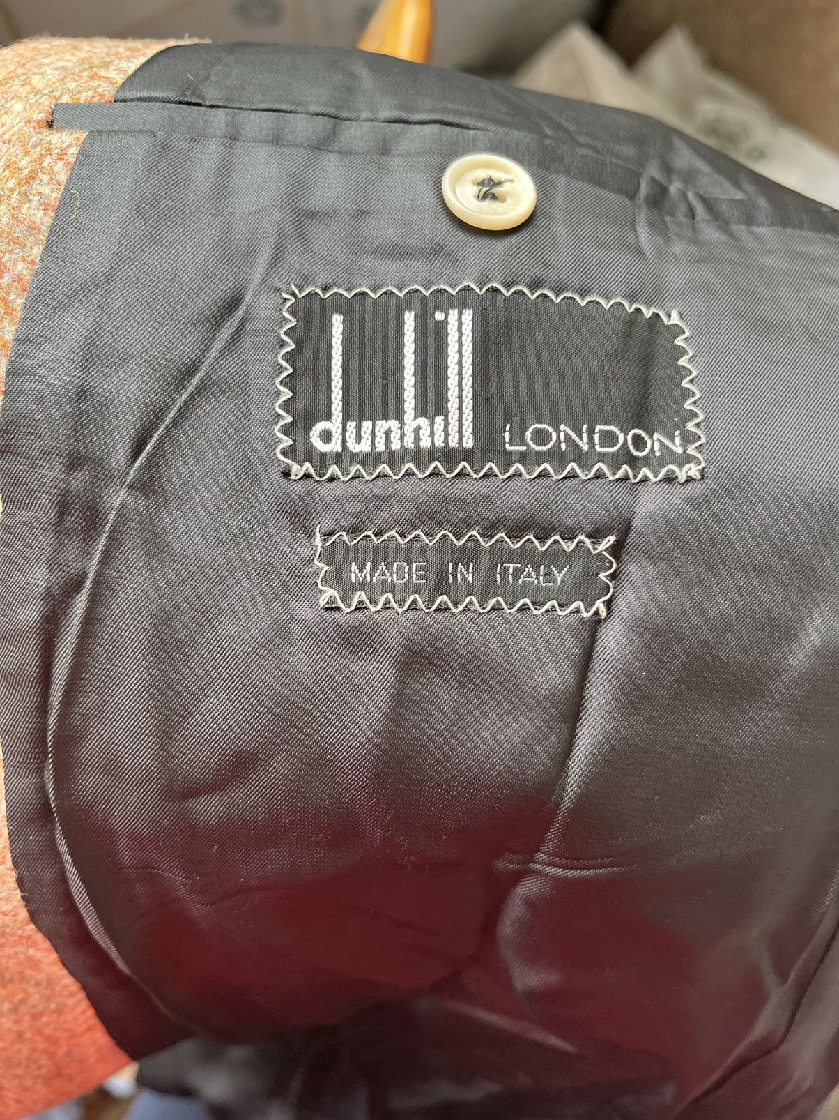 Alfred Dunhill Alfred Dunhill London Wool Herringbone Tweed Blazer Size 40S - 4 Thumbnail