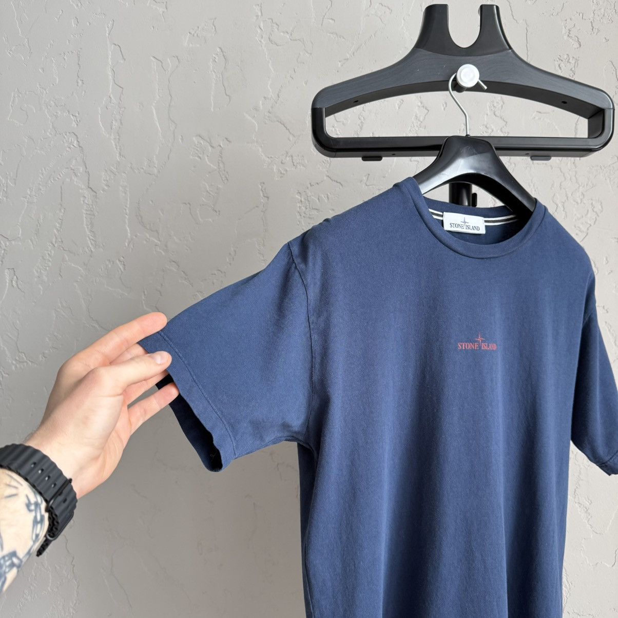 Stone Island Stone Island Garment Dyed Printed Back Logo T-Shirt Size US M / EU 48-50 / 2 - 6 Thumbnail