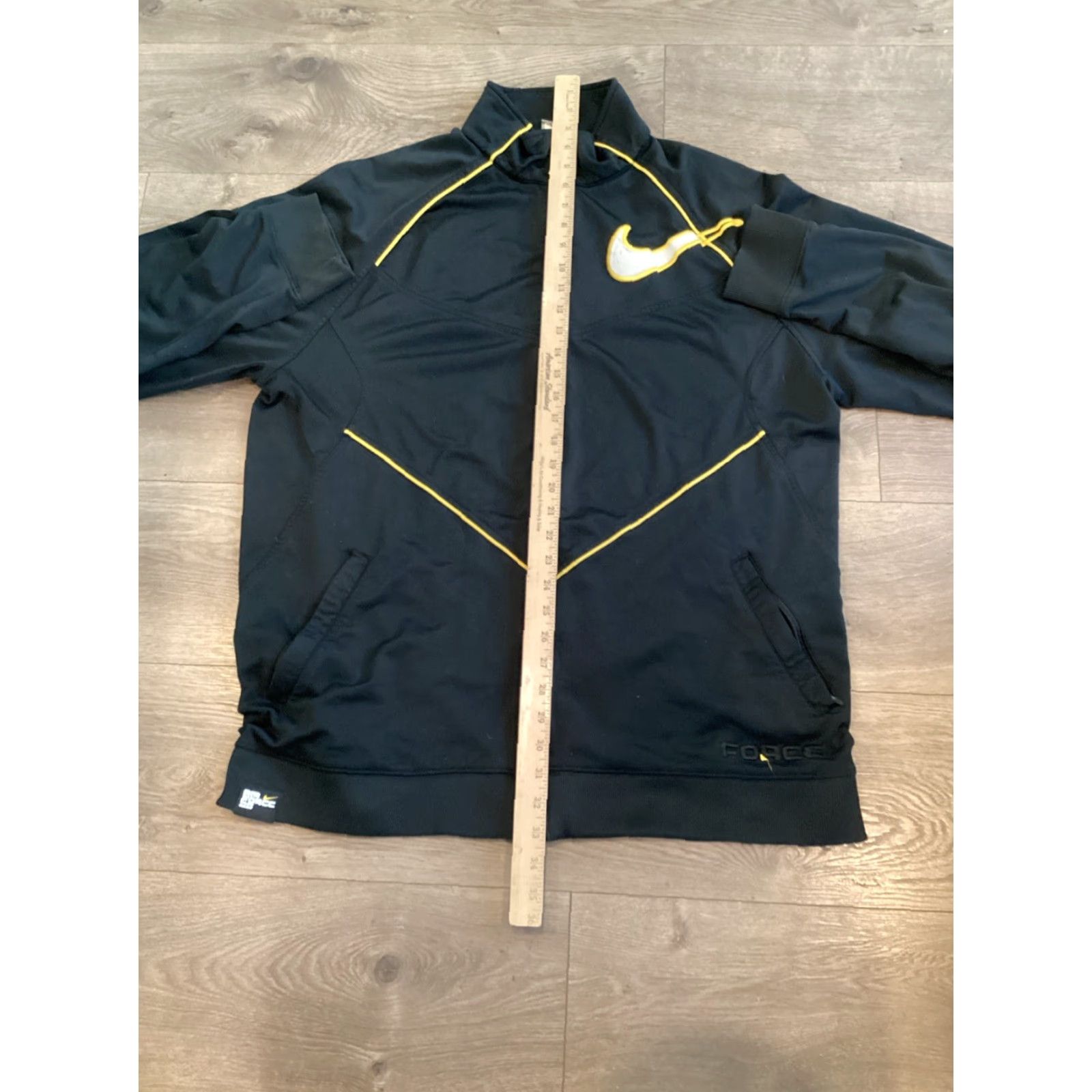 Nike Vintage Nike Size 3XL Mens Air Force 25 Black Yellow Track Jacket Full Zip Swoosh Size US XXL / EU 58 / 5 - 6 Thumbnail