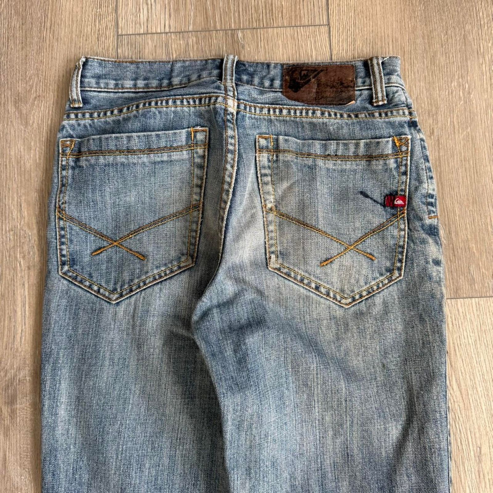 Quiksilver Vintage y2k quicksilver baggy faded denim jeans Size US 28 / EU 44 - 1 Thumbnail