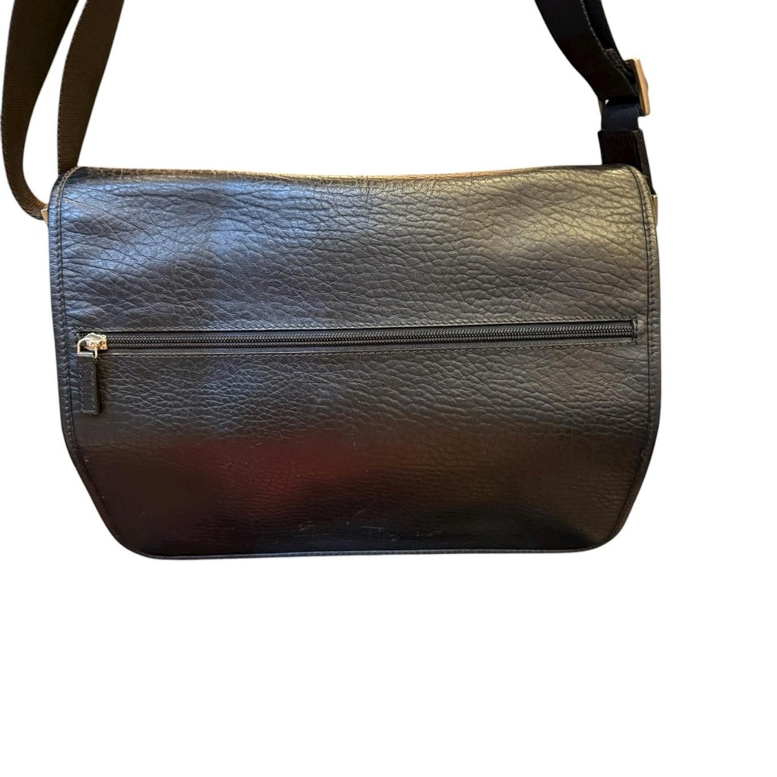 Salvatore Ferragamo Salvatore Ferragamo Men’s Leather and Canvas Messenger Bag Size ONE SIZE - 1 Thumbnail