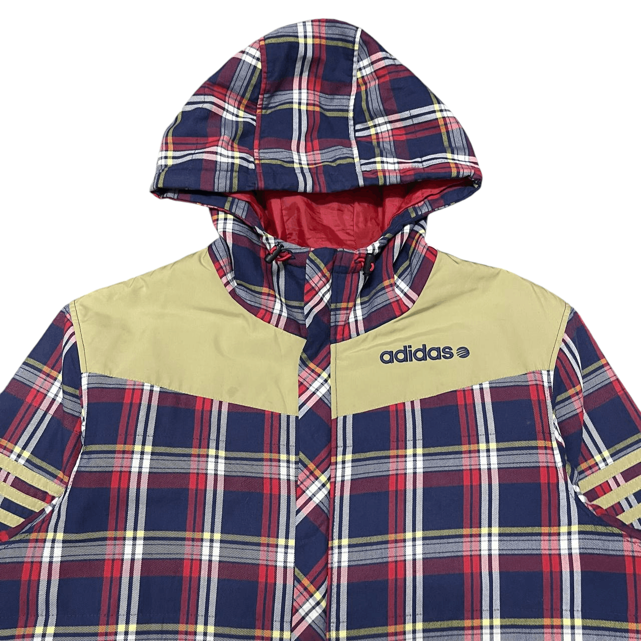 Adidas Vintage Adidas Neo 3 Striped Checkered Hooded Jacket Size US L / EU 52-54 / 3 - 2 Thumbnail