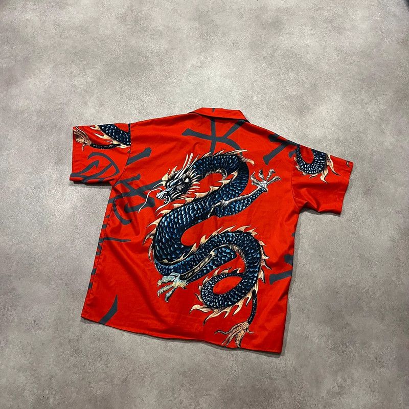 Japanese Brand Vintage Dragon Baggy Shirt Retro Y2K 90s Size US XL / EU 56 / 4 - 5 Thumbnail