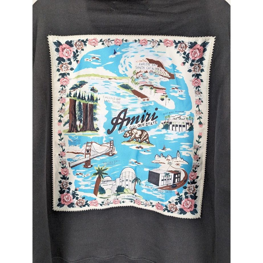 Amiri o1rshd1 Q:2 / California Hawaiian Hoodie in Black Size US M / EU 48-50 / 2 - 14 Thumbnail