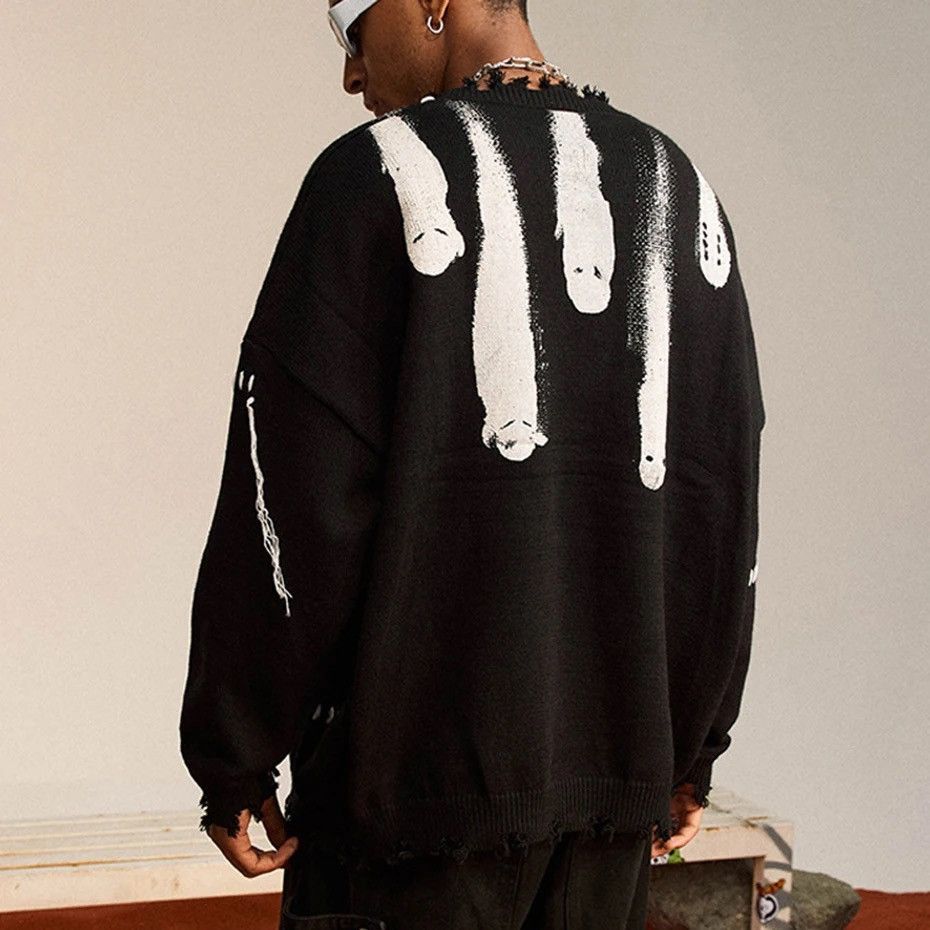 Japanese Brand × Vintage Hip Hop Streetwear Gothic Punk Grunge Style Sweater Size US L / EU 52-54 / 3 - 3 Thumbnail