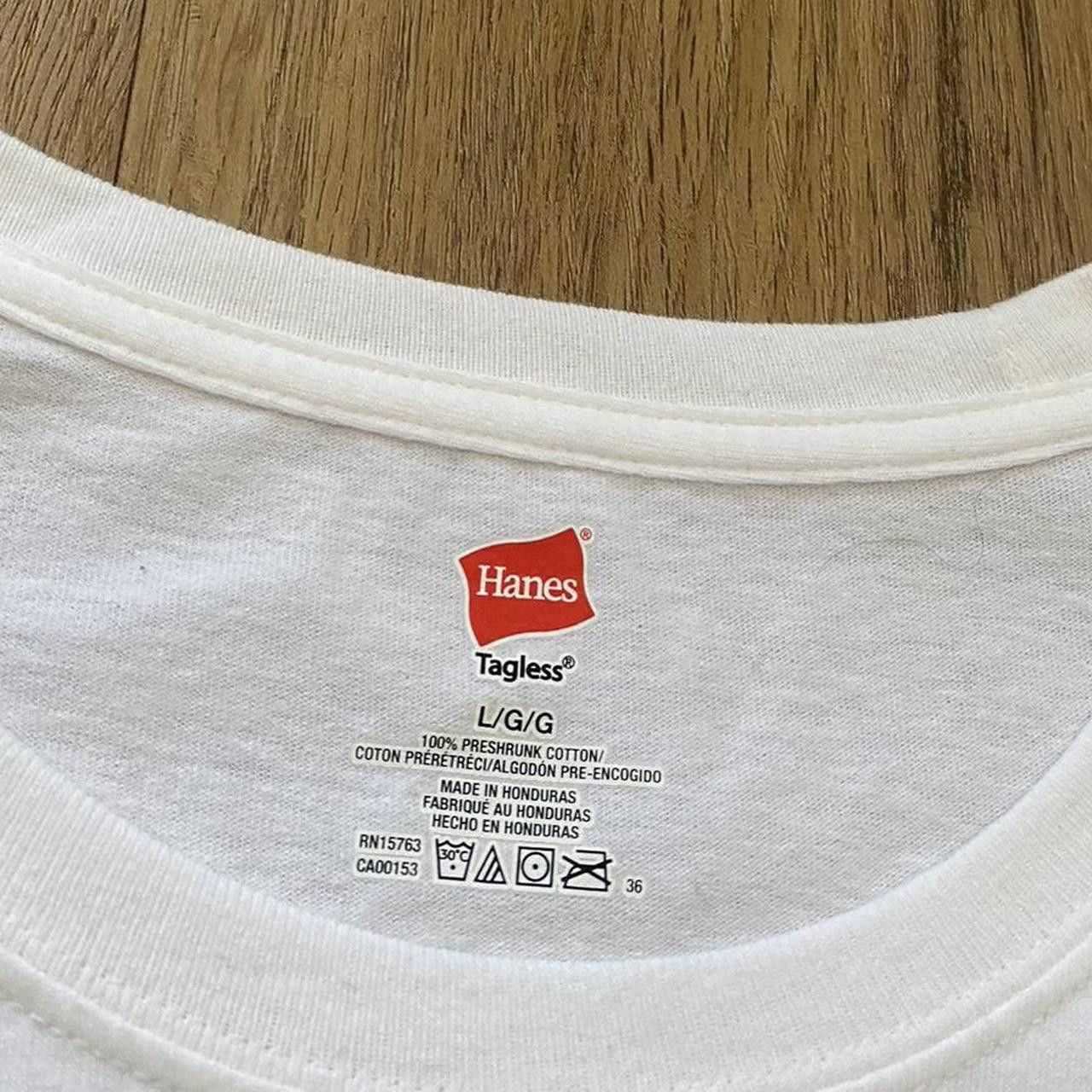 Hanes White cotton Cricket Player Fueled by Pizza t-shirt Size US L / EU 52-54 / 3 - 4 Thumbnail