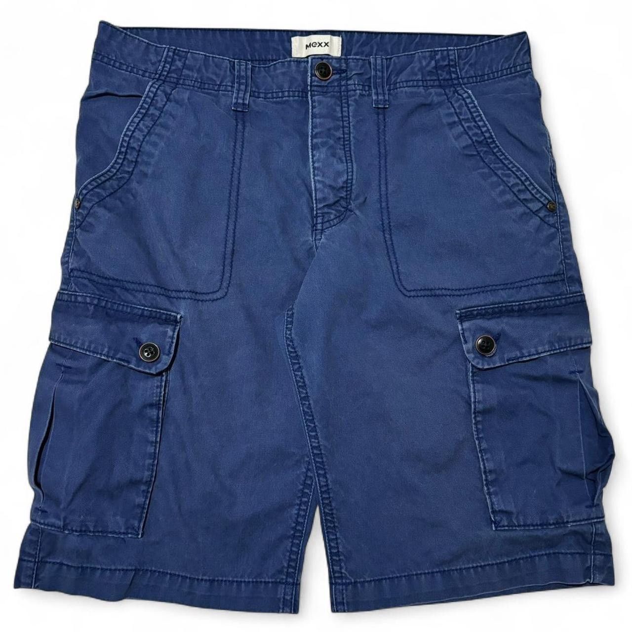 Mexx Deep Blue Cargo Shorts Size US 35 - 1 Thumbnail