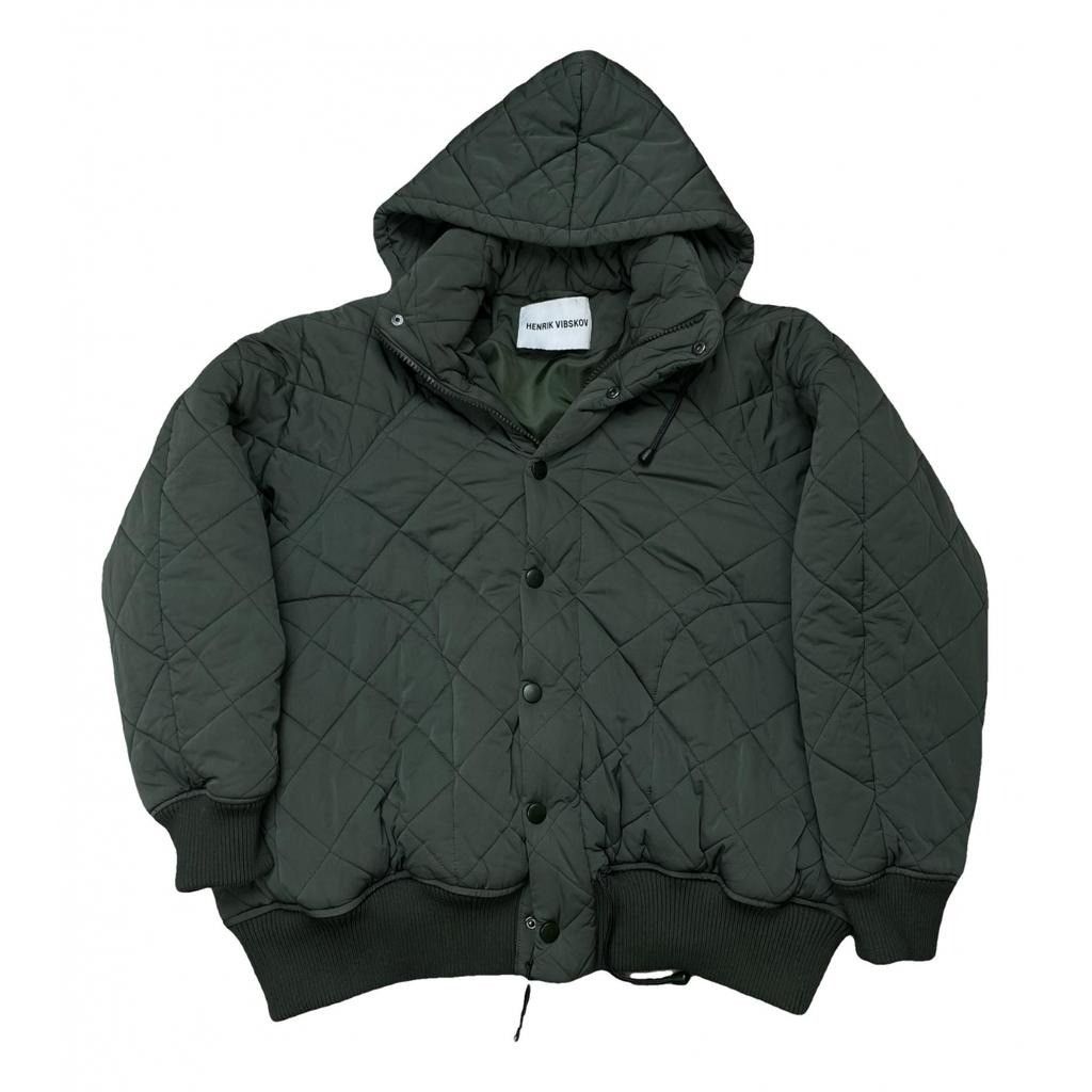 image of Henrik Vibskov Puffer Jacket in Green, Men's (Size XS)