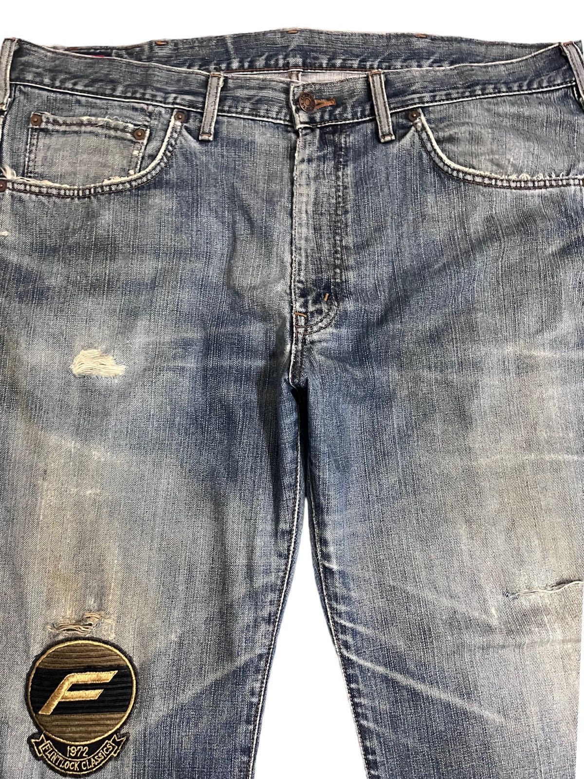 Edwin × Japanese Brand × Vintage Vintage Edwin 503 Baggy Flintlock Patches Style Denim Size US 41 - 2 Thumbnail
