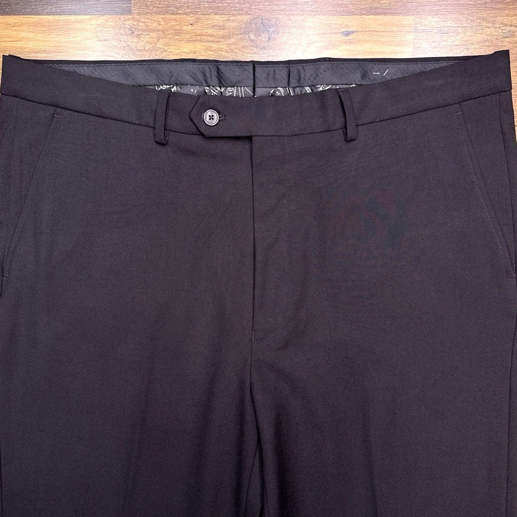 Nautica Nautica Dress Pants Mens 38x32 Black Straight Leg Flat Front Dry Clean Only Regular Fit Wedding Business Formal Pants Size US 38 / EU 54 - 4 Thumbnail