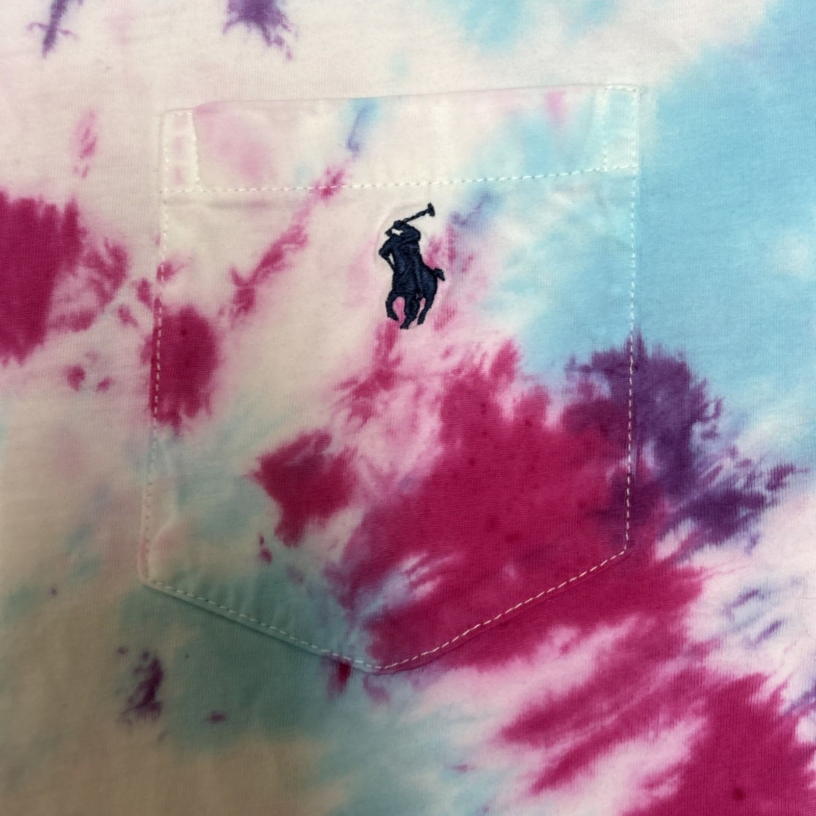 Polo Ralph Lauren Vtg Polo Ralph Lauren Shirt Mens L Tie Dye Swirl Pony Tee Si Size US L / EU 52-54 / 3 - 5 Thumbnail