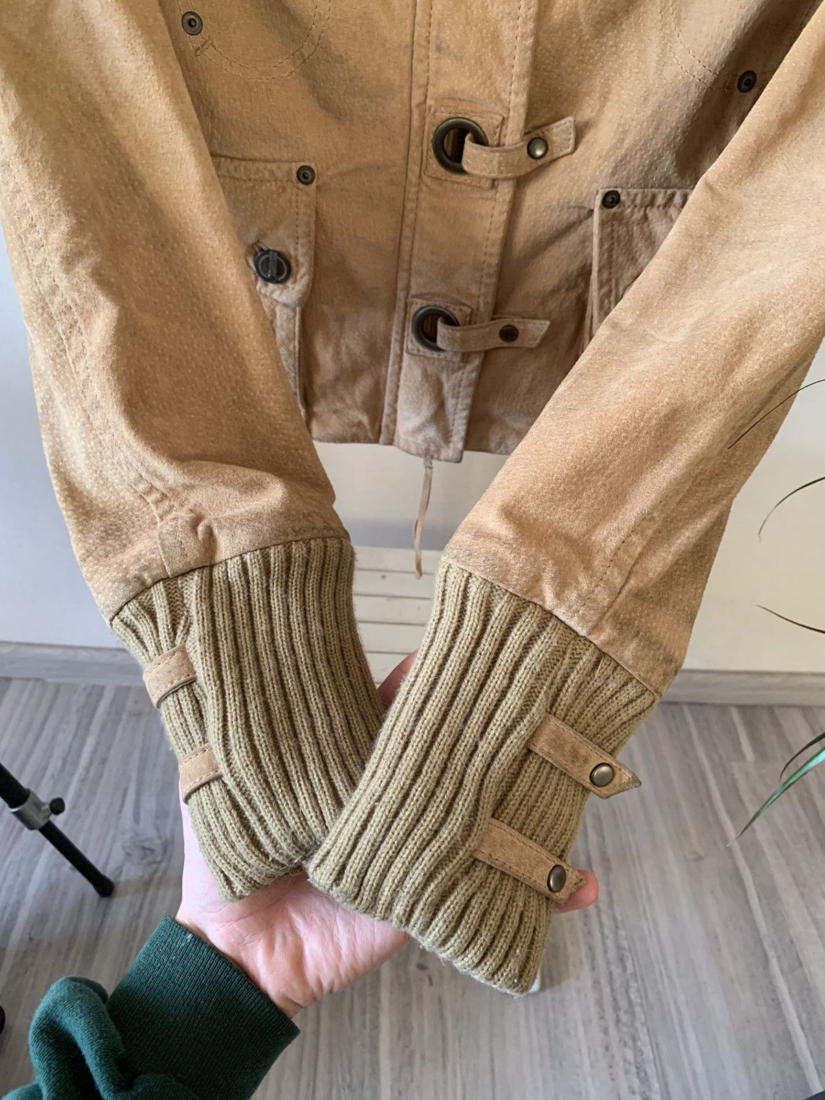 Genuine Leather Y2K Faded Sick Suede Leather Jacket gucci cavalli gaultier Size S / US 4 / IT 40 - 6 Thumbnail