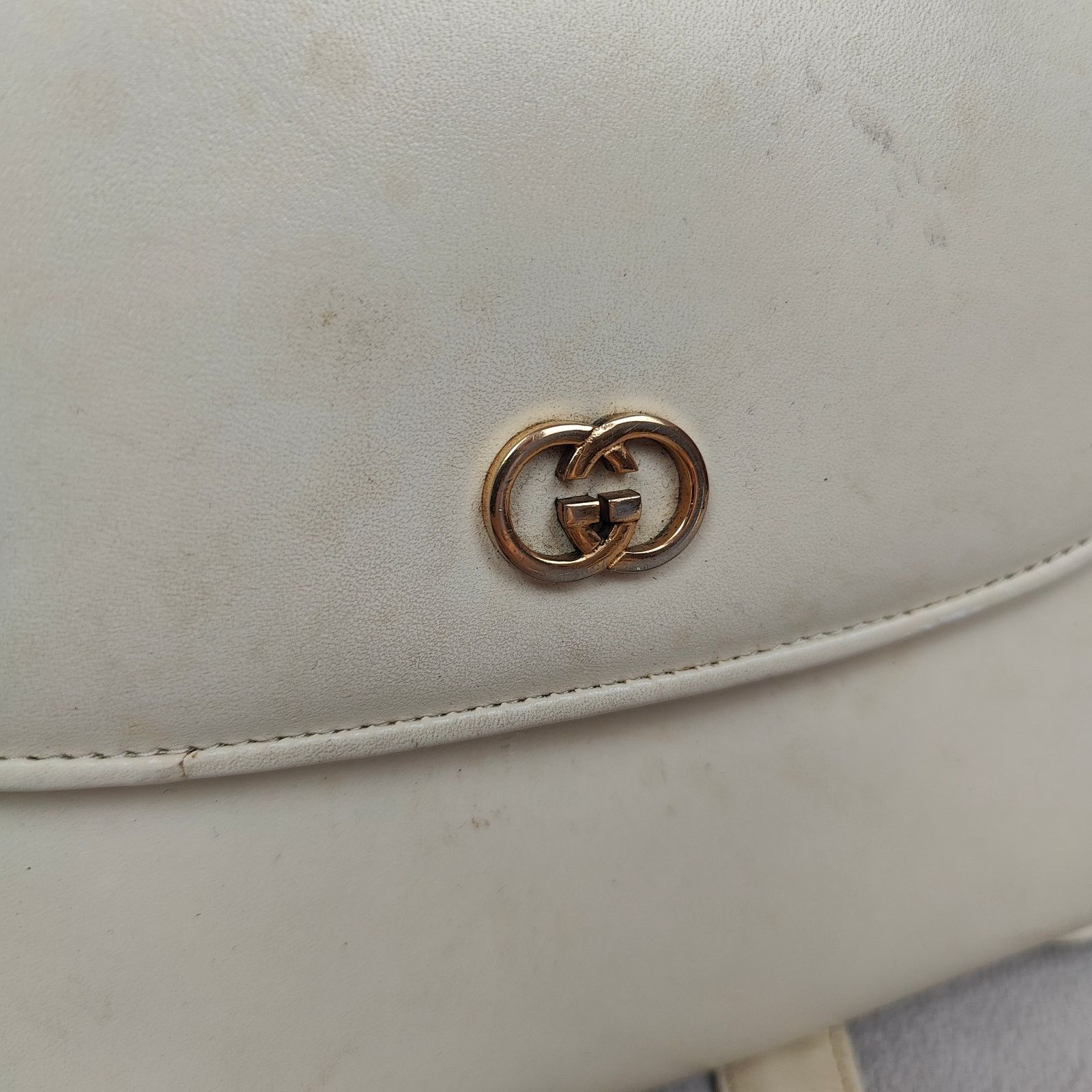 Gucci Vintage Gucci Leather Crossbody Bag Small Purse Off-White Size ONE SIZE - 2 Thumbnail